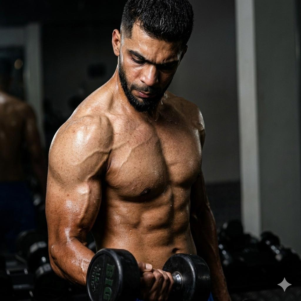 Shaffy in the gym