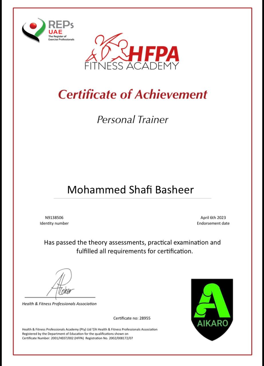 Certified Personal Trainer
